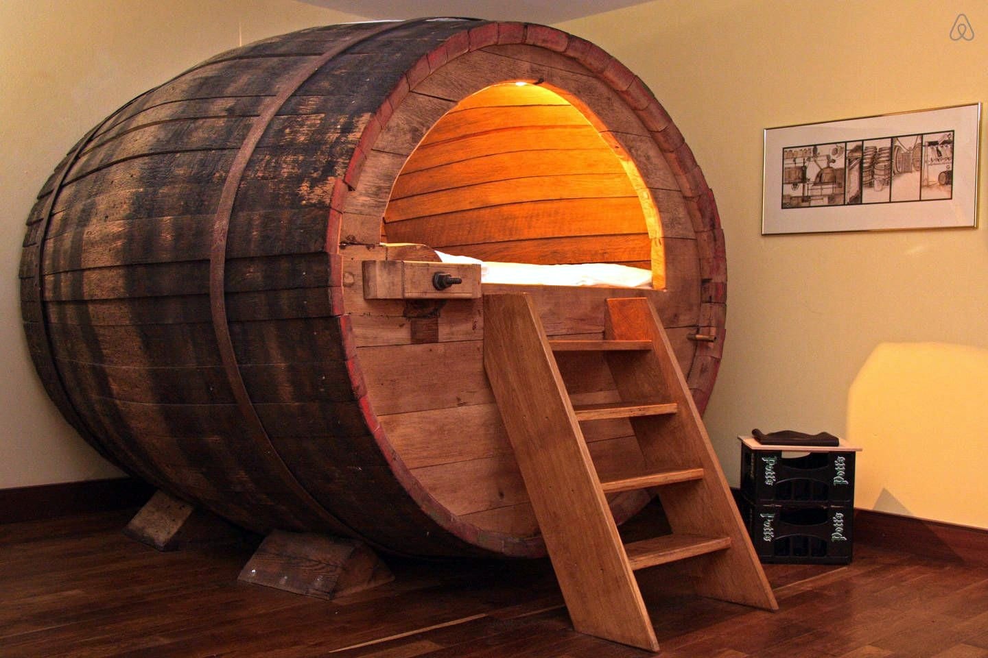 A beer barrel bed for beer lovers