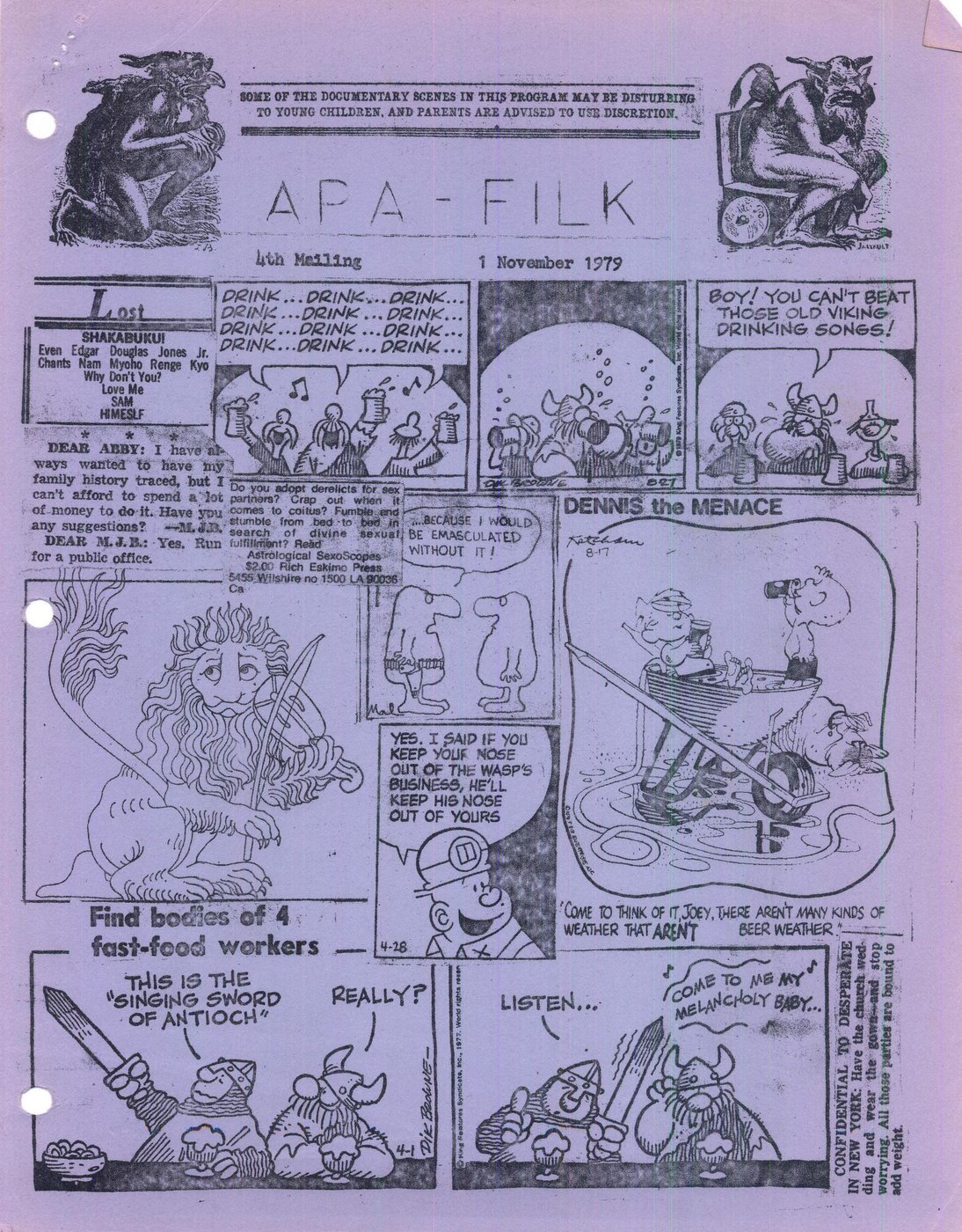 APA-FILK fanzine (1979)