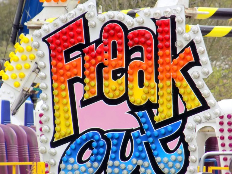 Freak Out carnival ride sign