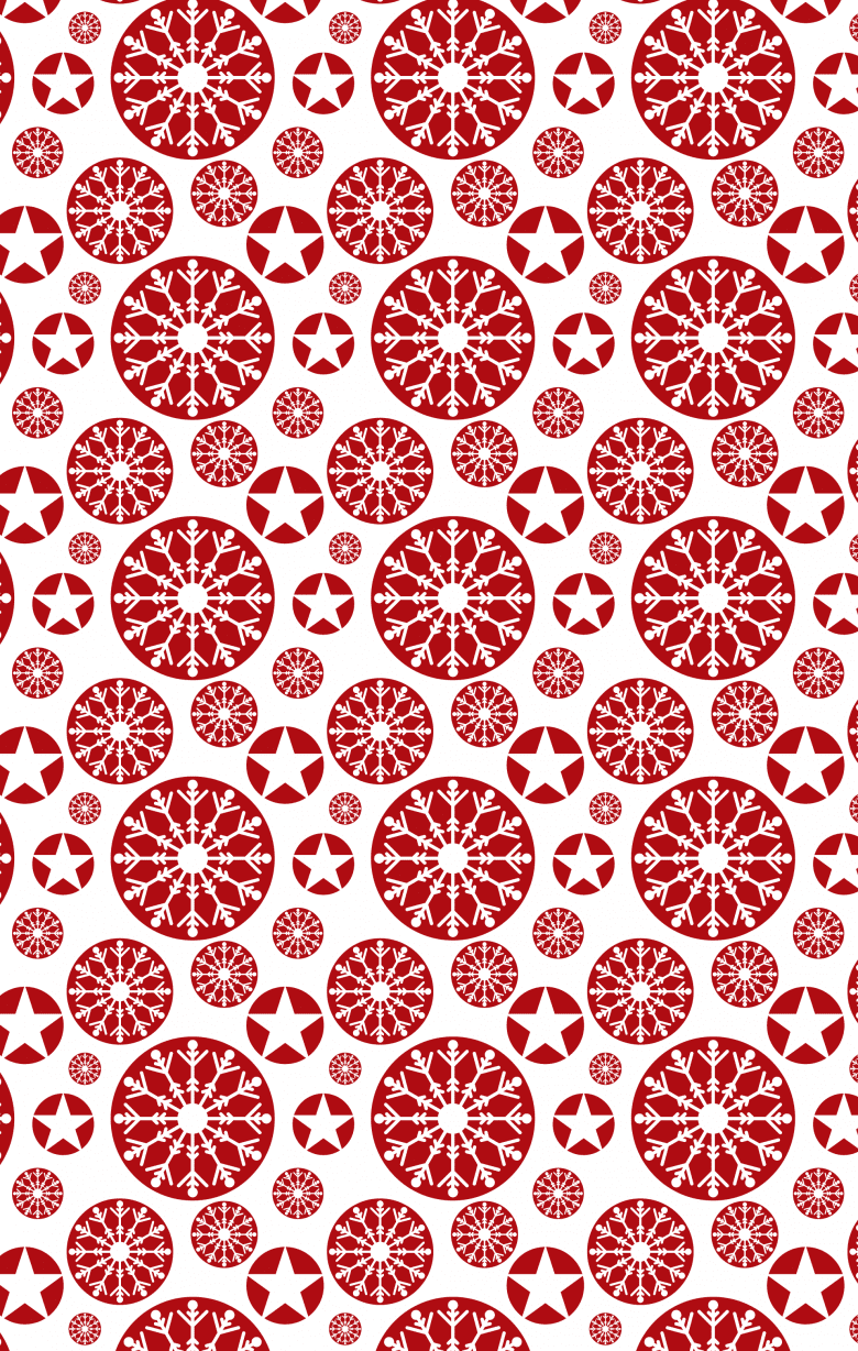 Free downloadable Christmas wrapping paper Red snowflakes on white