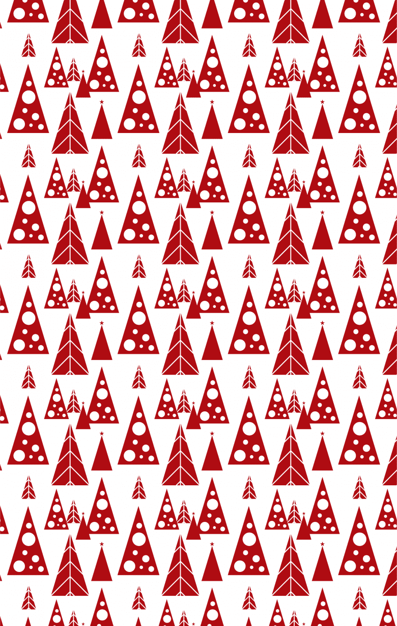 Free downloadable Christmas wrapping paper Red trees on white