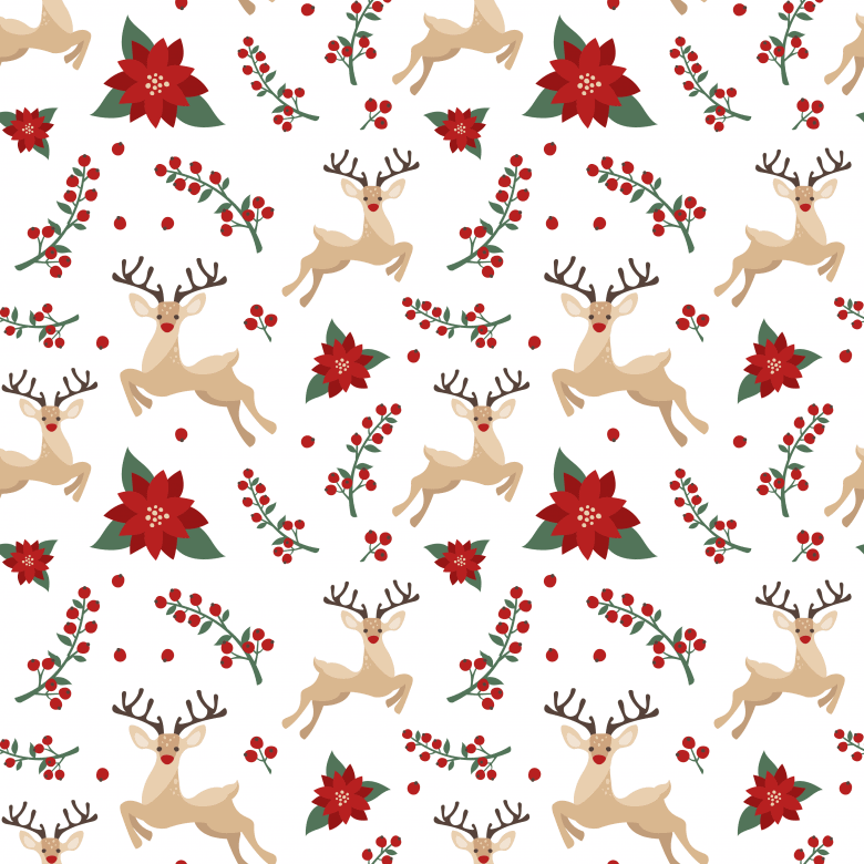 Free downloadable Christmas wrapping paper Reindeer