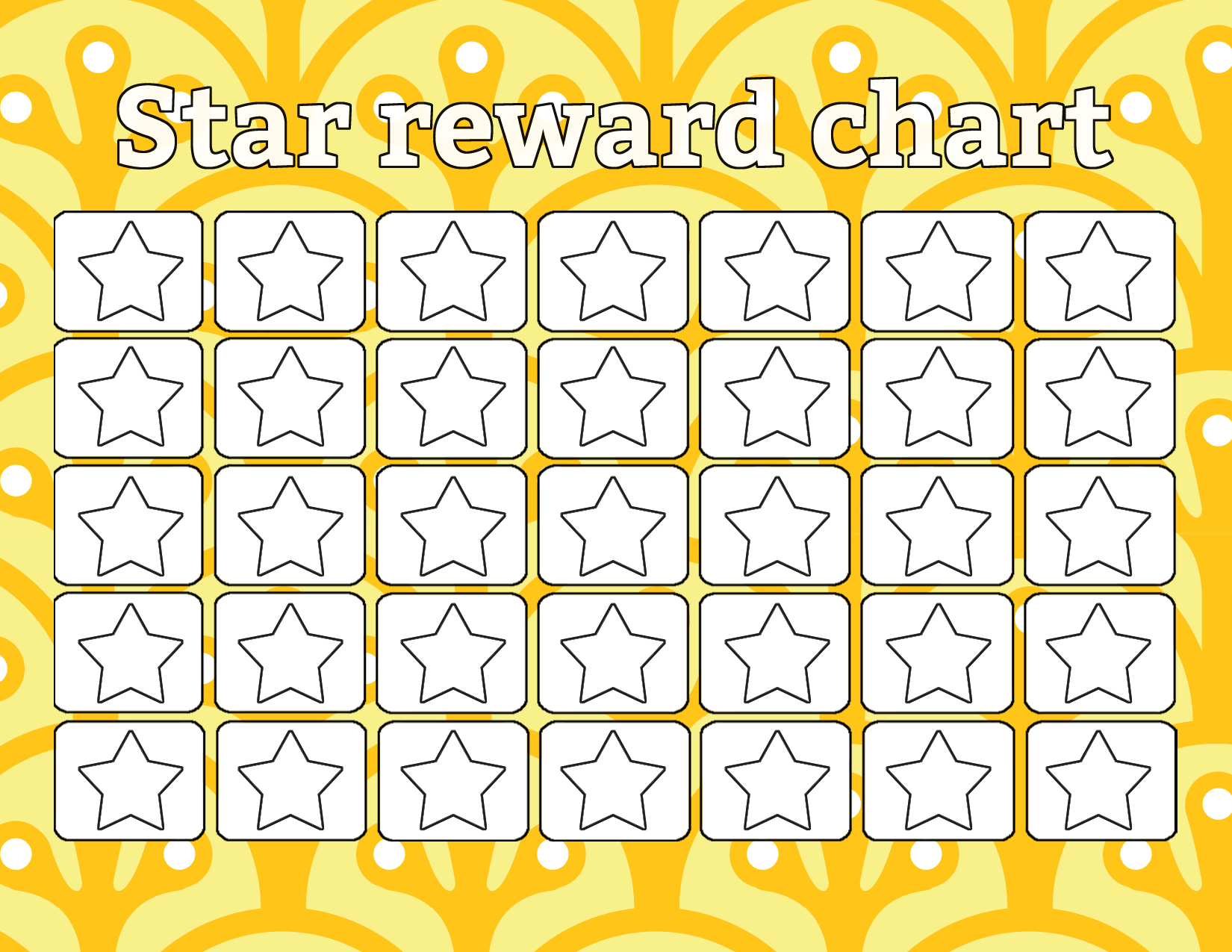 star reward chart printable free