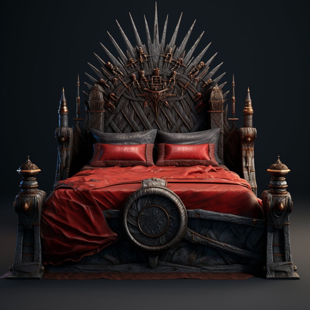 Game of Thrones-themed adult bed and bedroom concept at Lilyvolt com