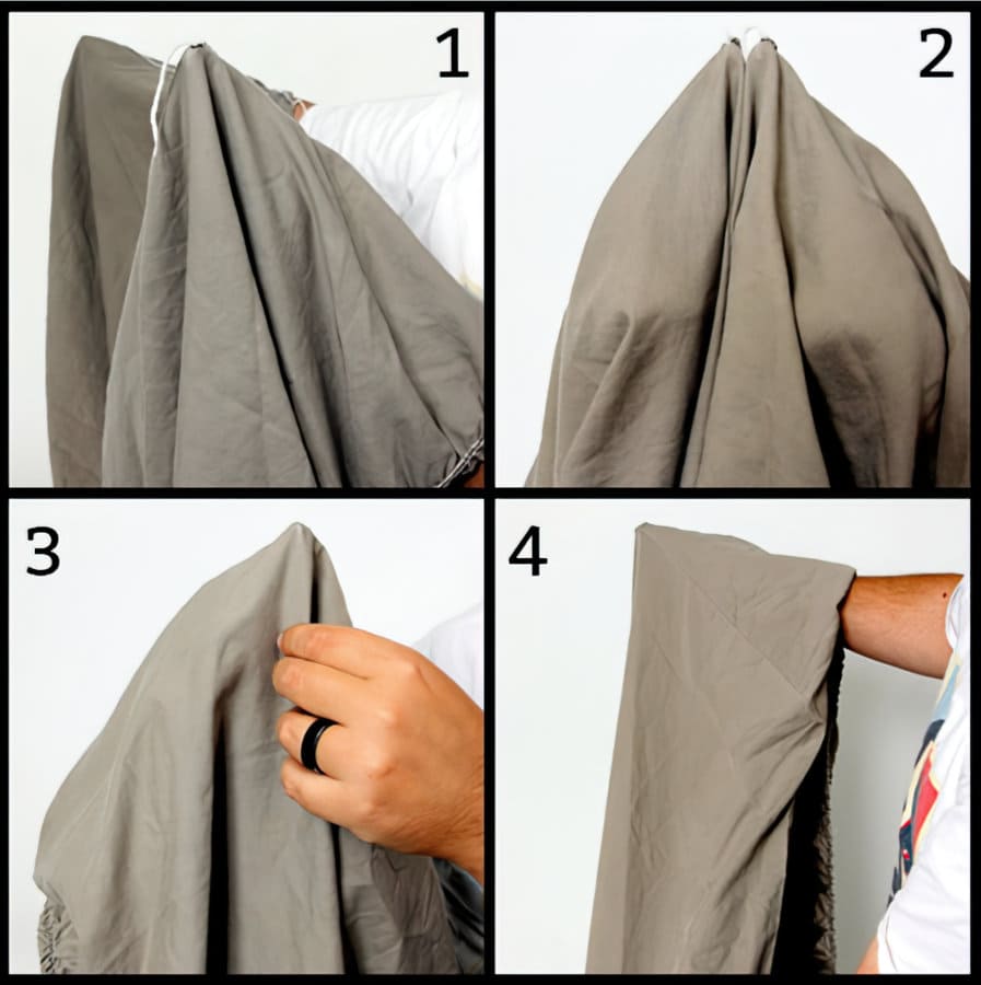 How to fold a fitted sheet directions