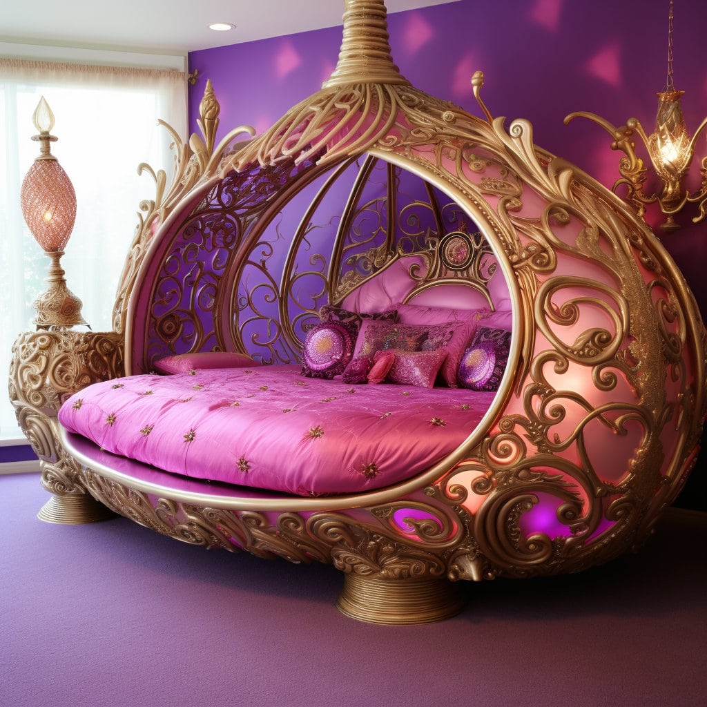 I Dream of Jeannie-inspired genie bottle style bed at Lilyvolt com