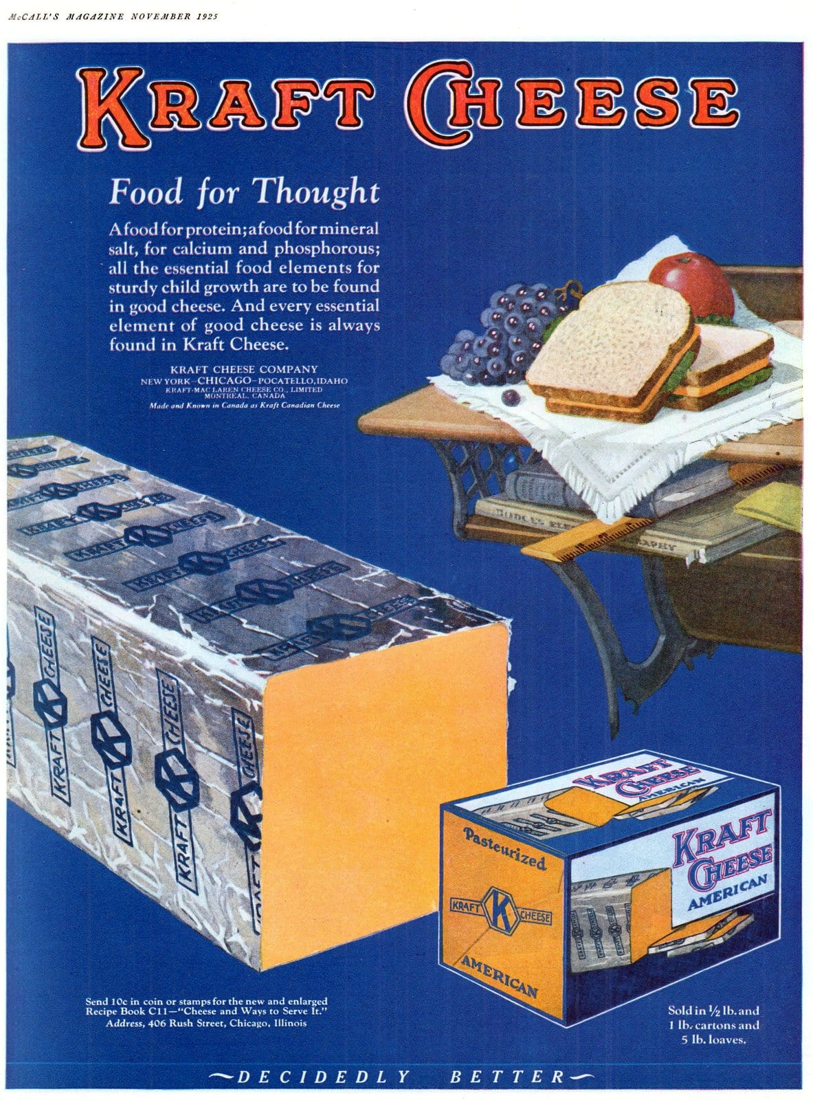 Kraft Cheese - American cheese loaf (1925)