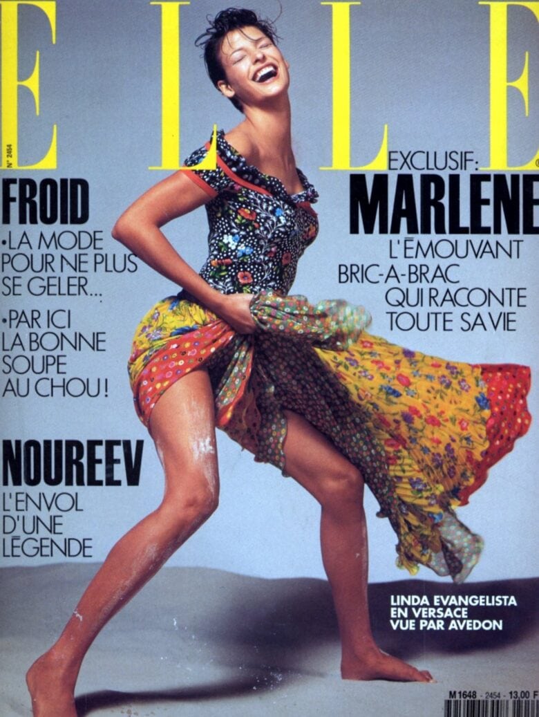 Linda Evangelista on Elle France (1994)