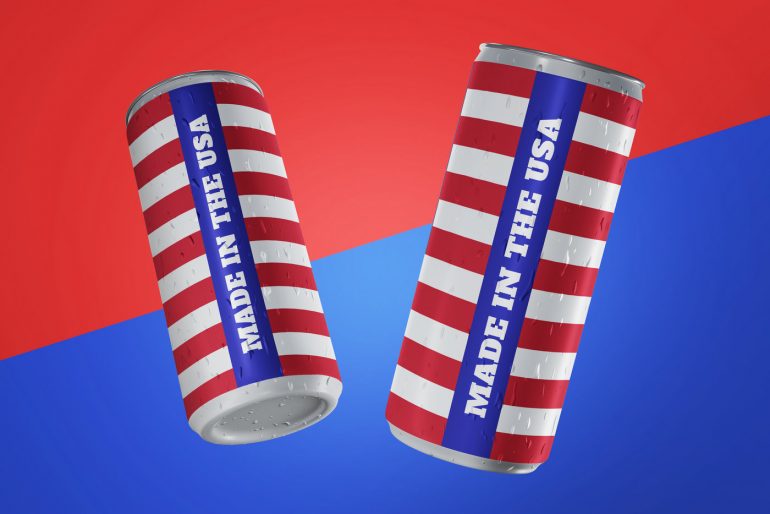 Made in the USA canned drinks
