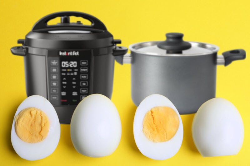 Make hard boiled eggs 2 fast easy ways Instant Pot or stove top at Lilyvolt