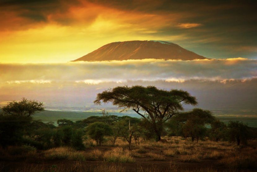 Mount Kilimanjaro at sunset