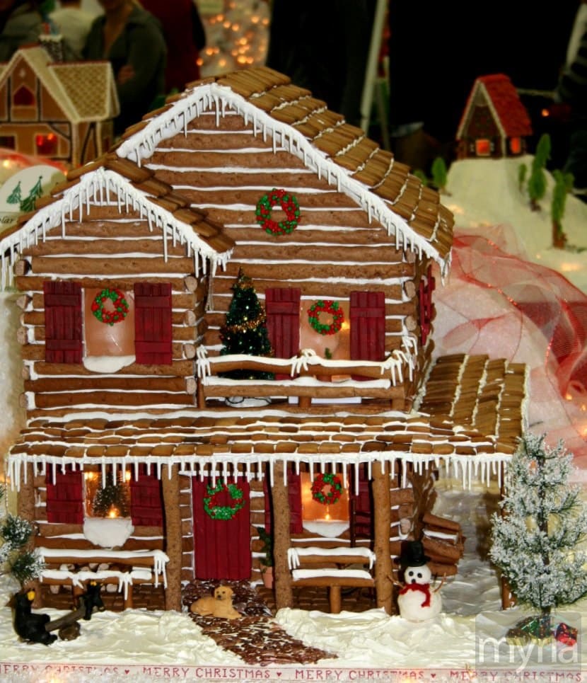 Mountain Time Christmas - gingerbread house 3 story lodge