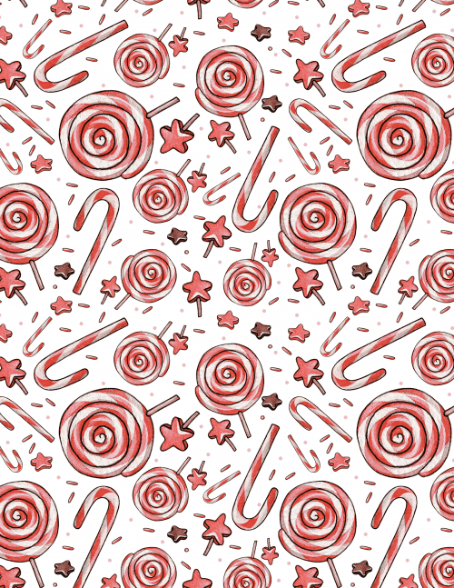 Christmas candy gift wrap to download