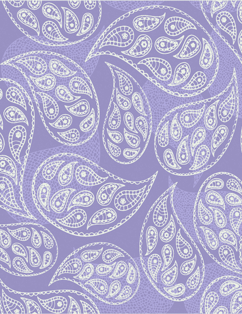 Myria wrapping paper paisley purple