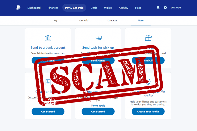 Paypal scam to steal money