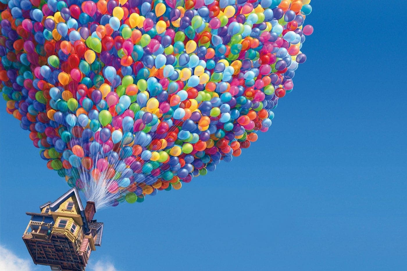 Pixar's UP movie balloons sky house