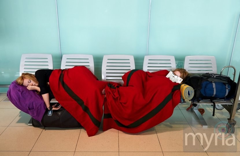 Sleeping in the airport
