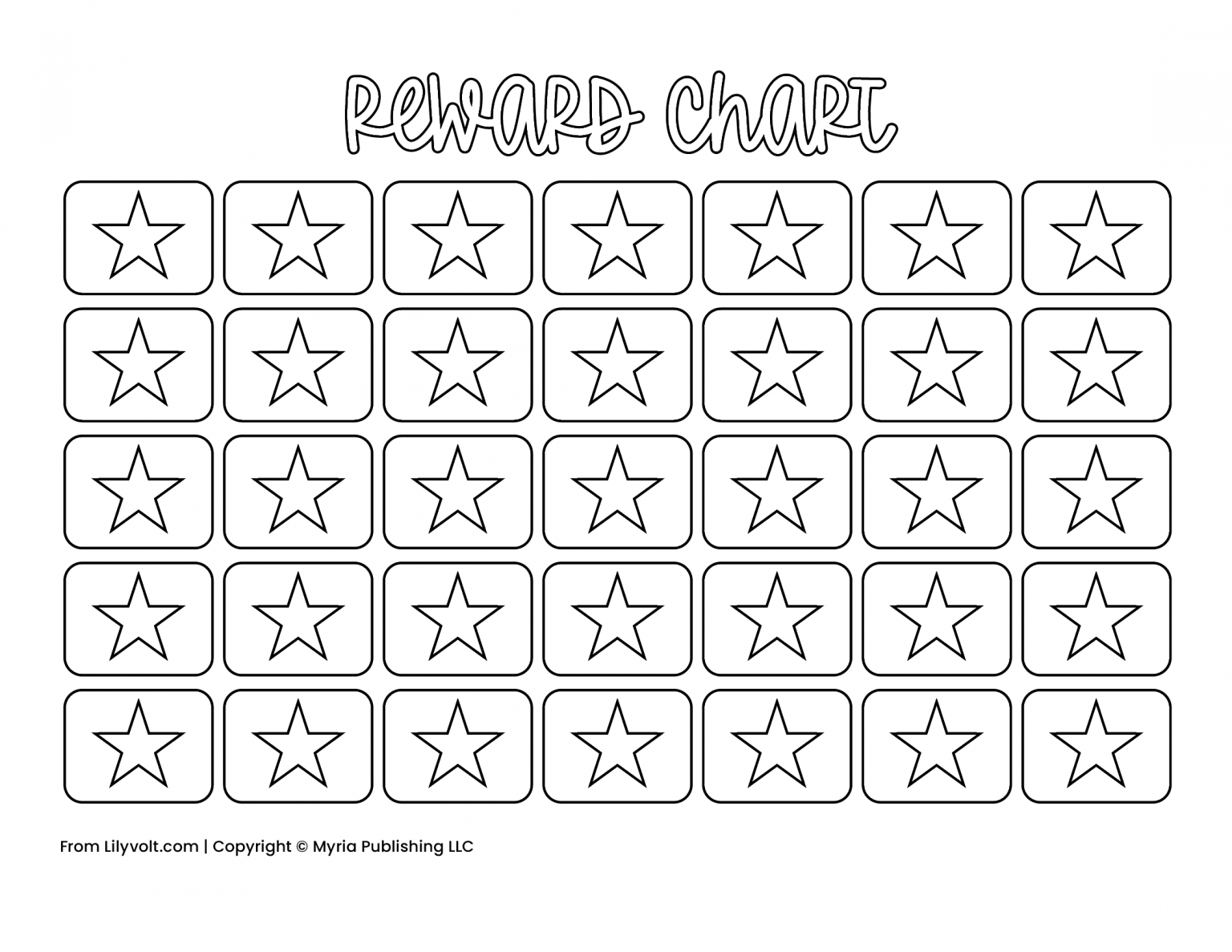 10 Free Printable Reward Charts To Motivate Kids Fill In The Stars Lilyvolt