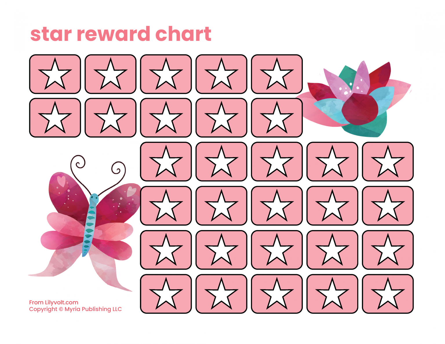 10 free printable reward charts to motivate kids Fill in the stars