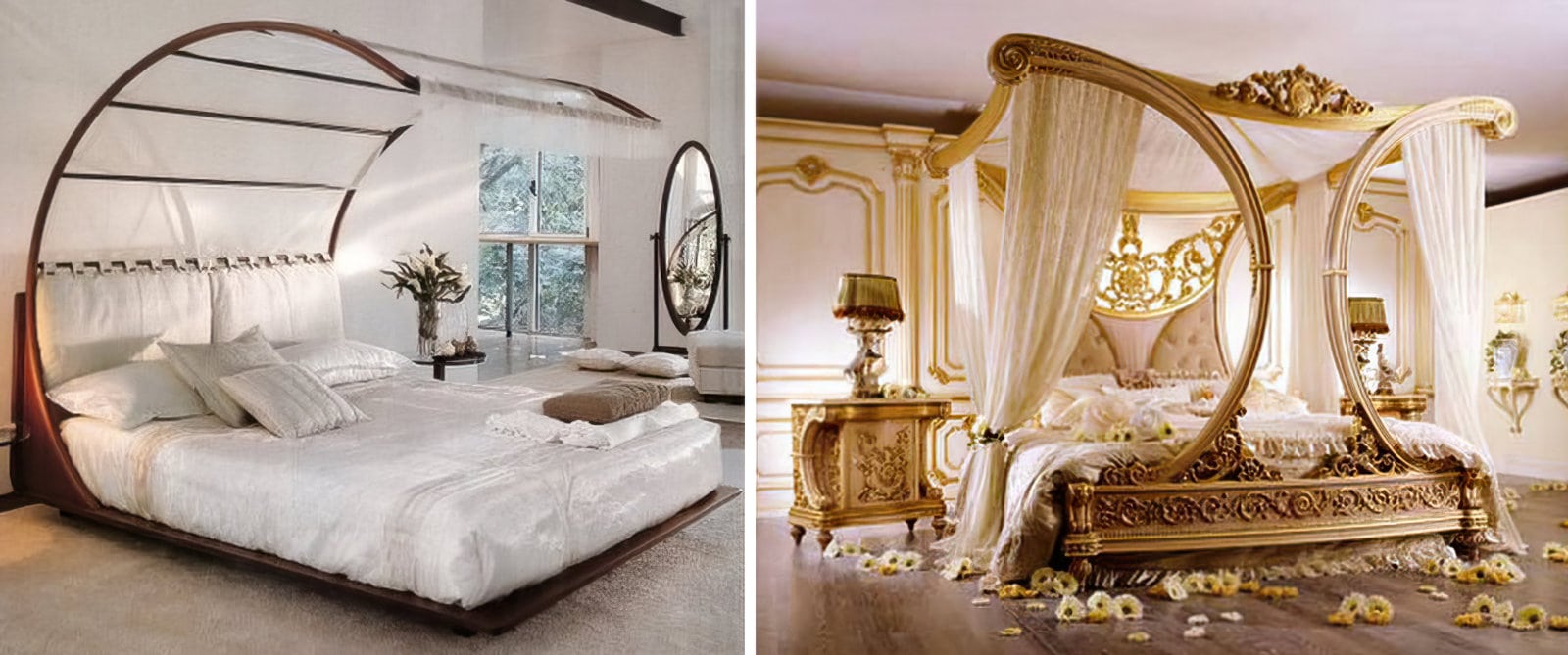 Two unique canopy beds for grown-ups