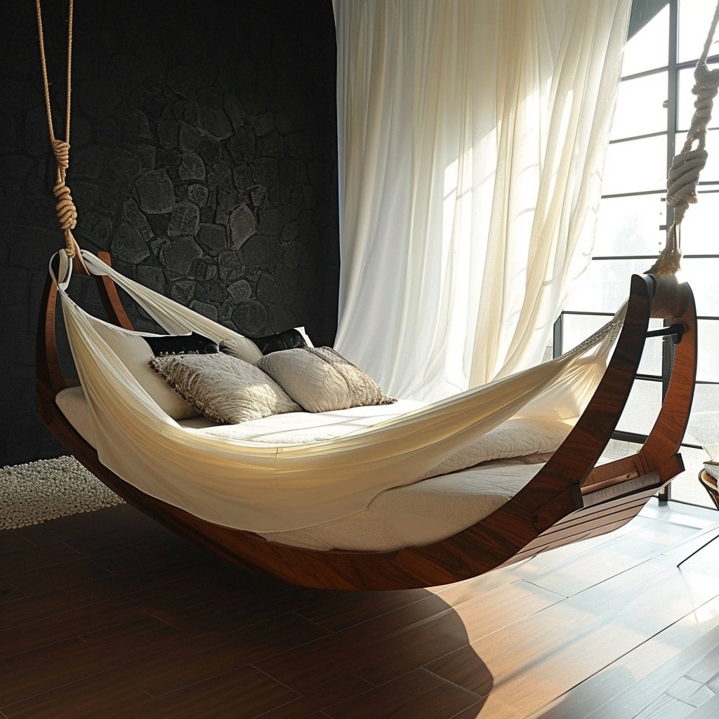 Unusual king-size bed hammock at Lilyvolt com