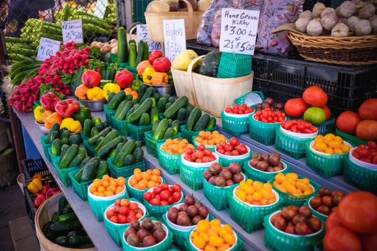 Vegetables at a farmer's market