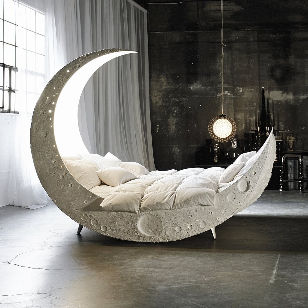 Wild and amazing moon-themed bed at Lilyvolt com