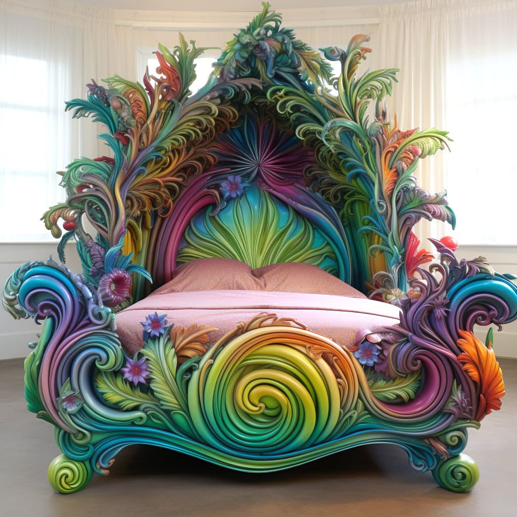 Wild and colorful unique bed concept at Lilyvolt com