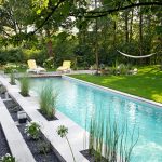 Traditional-looking naturally-filtered swimming pool