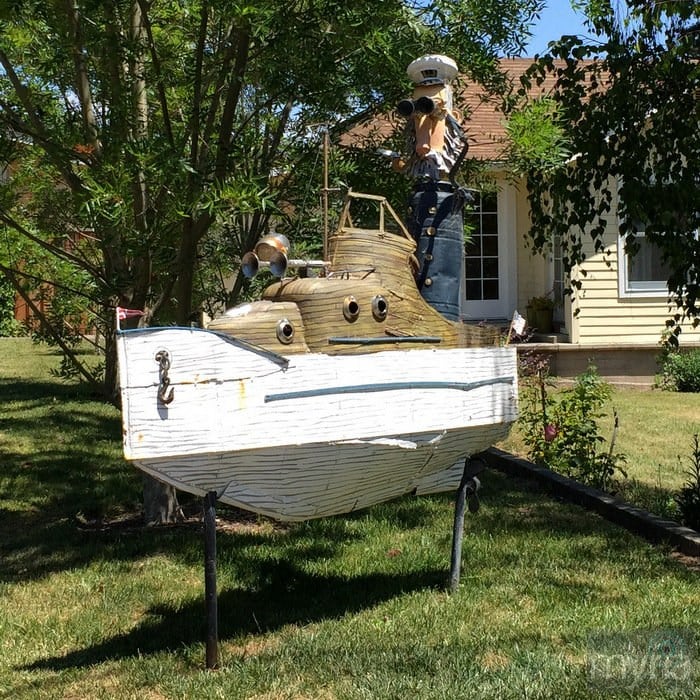 Boating - Metal junk sculptures