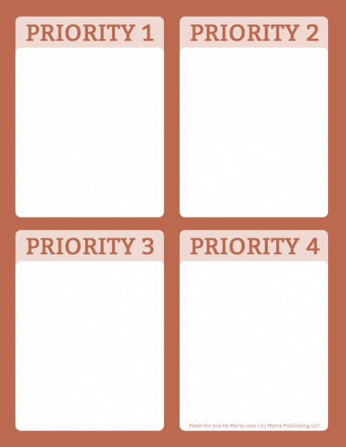 Printable priority planners-pumpkin