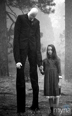 creepypasta and slenderman slender man with girl
