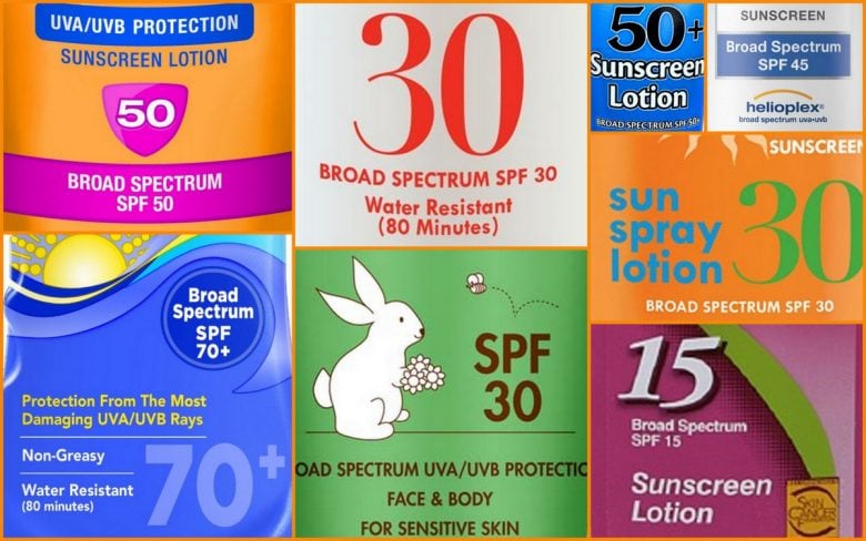 sunscreen SPFs